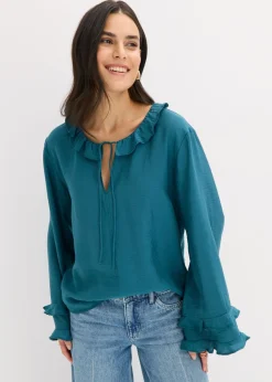 Hot Túnica de mezcla de viscosa fina Mujer Camisas Y Blusas