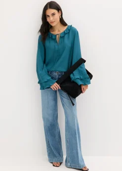 Hot Túnica de mezcla de viscosa fina Mujer Camisas Y Blusas