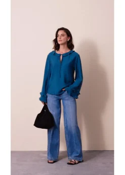 Hot Túnica de mezcla de viscosa fina Mujer Camisas Y Blusas