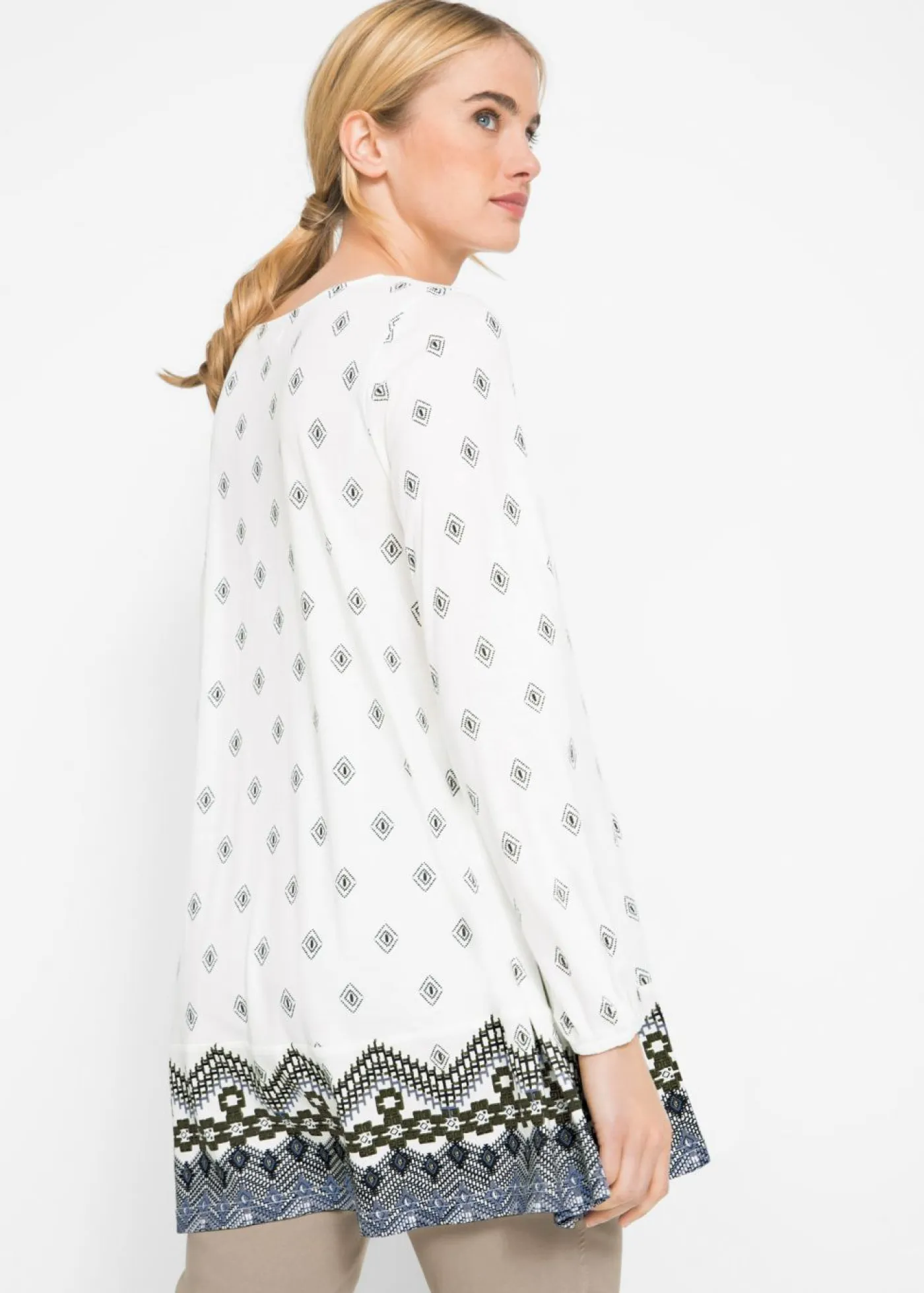 Discount Túnica de mezcla de viscosa y algodón Mujer Camisas Y Blusas