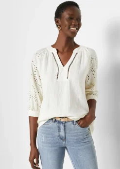 Sale Túnica de muselina ligera Mujer Camisas Y Blusas|Novedades