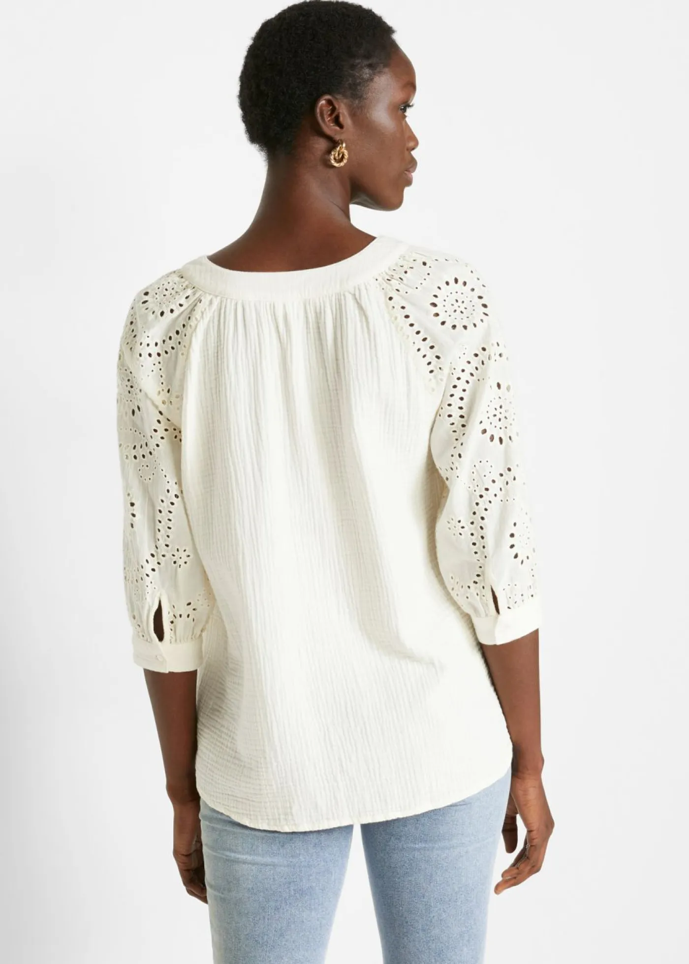 Sale Túnica de muselina ligera Mujer Camisas Y Blusas|Novedades