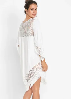 Outlet Túnica de playa con encaje de viscosa Mujer Ropa De Playa|Camisas Y Blusas