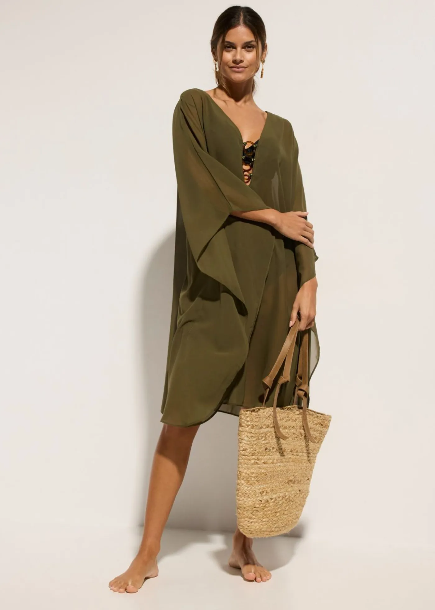 Sale Túnica de playa de gasa ligera Mujer Ropa De Playa|Novedades