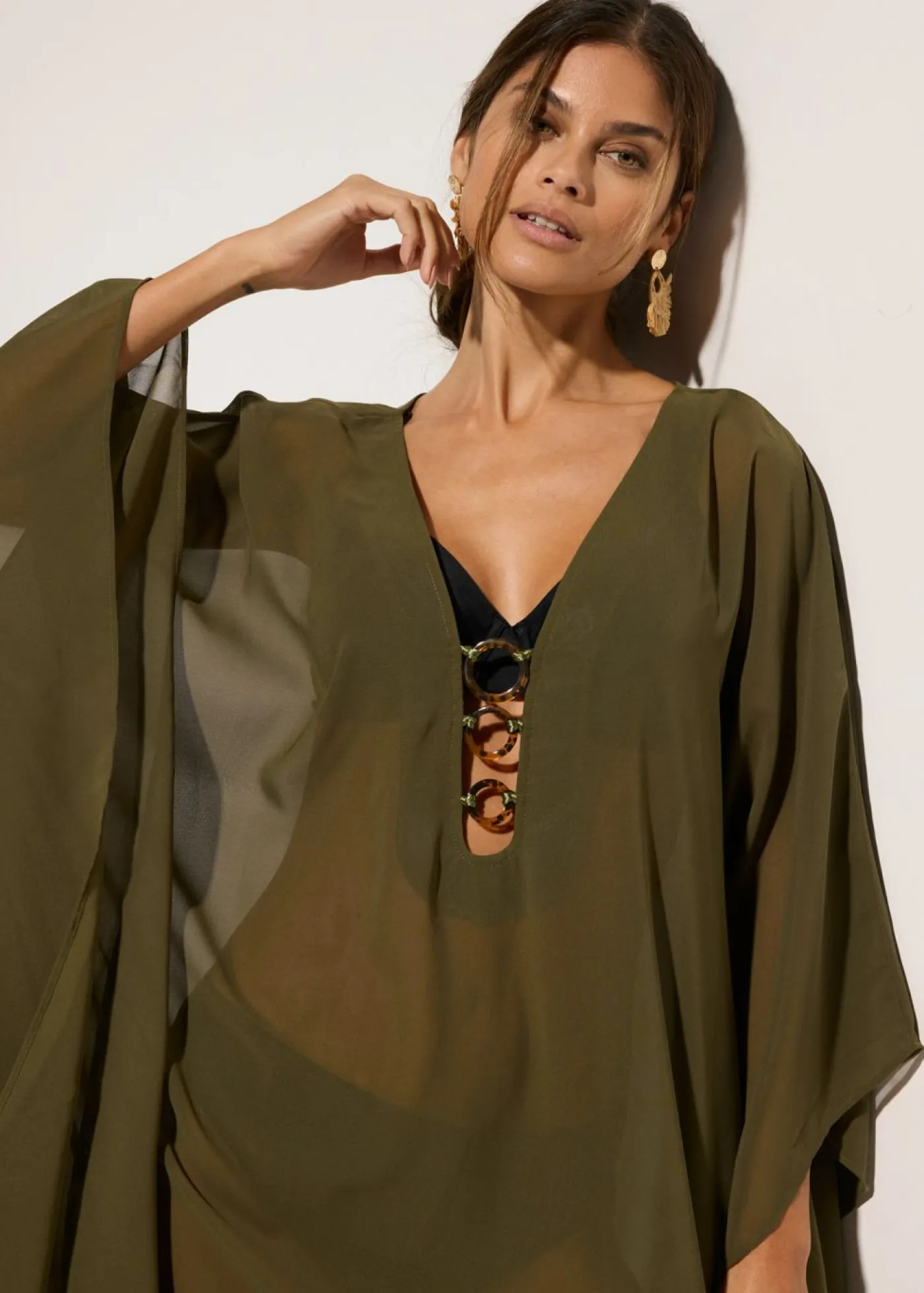 Sale Túnica de playa de gasa ligera Mujer Ropa De Playa|Novedades