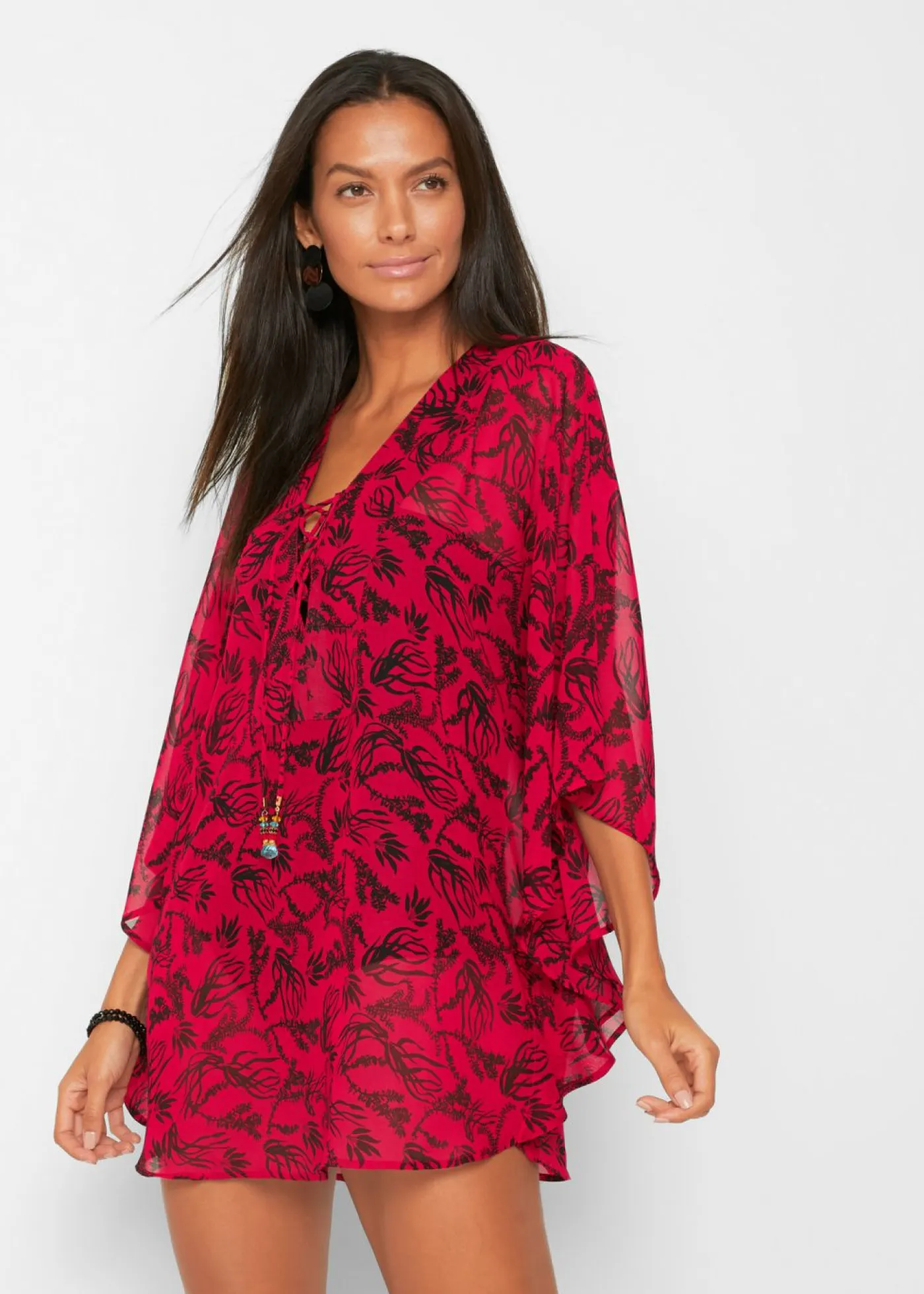 Online Túnica de playa de gasa ligera Mujer Ropa De Playa|Camisas Y Blusas