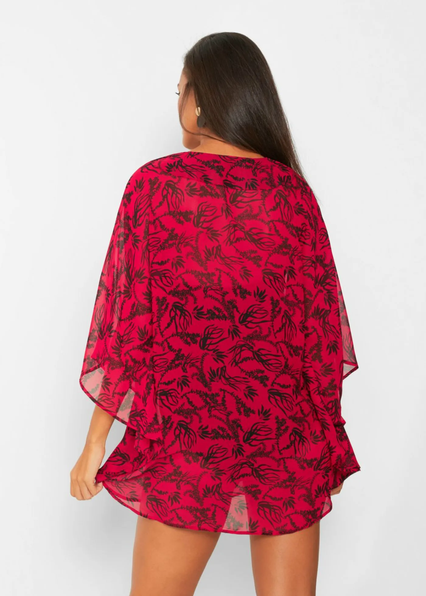 Online Túnica de playa de gasa ligera Mujer Ropa De Playa|Camisas Y Blusas