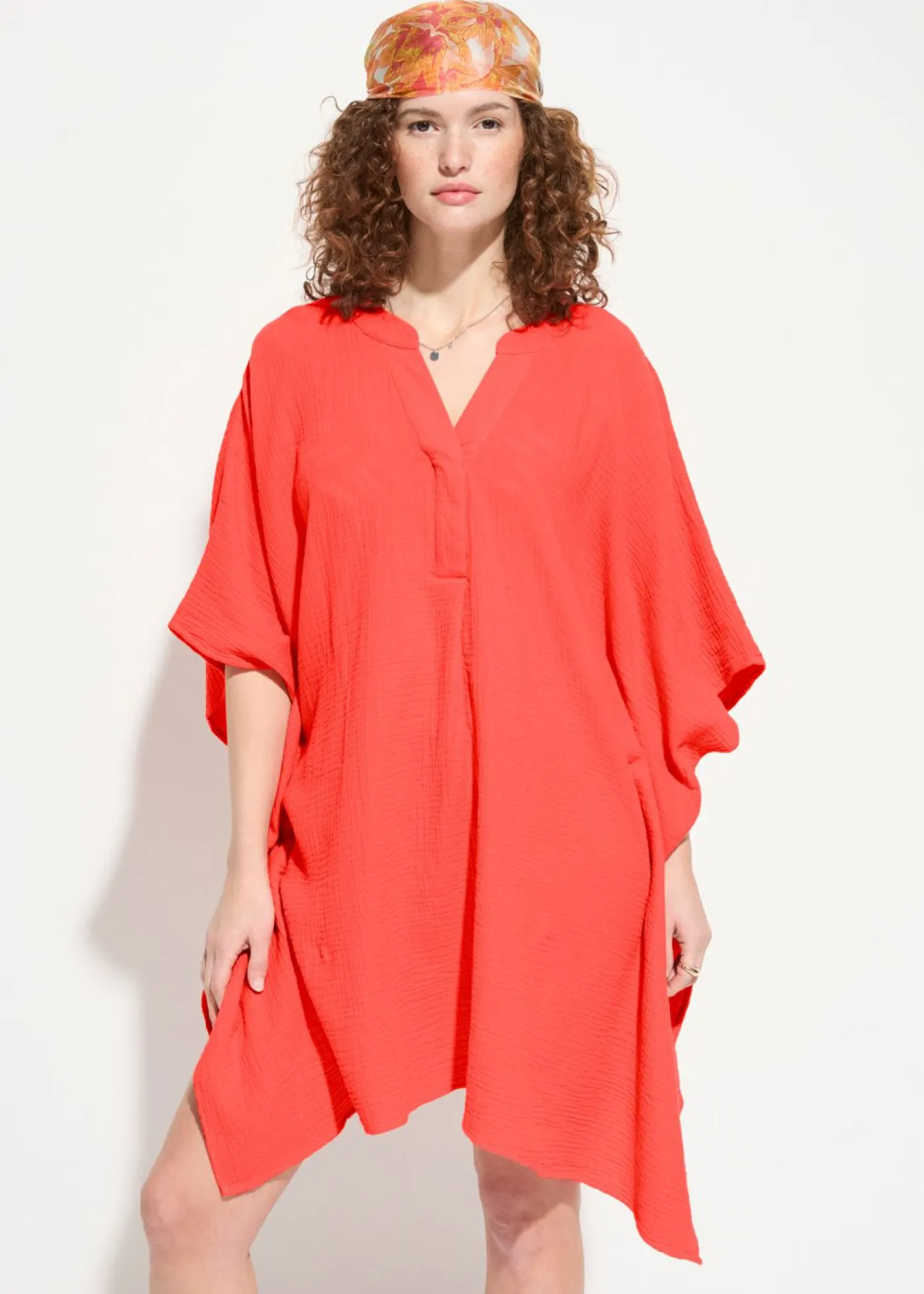Sale Túnica de playa de muselina vaporosa Mujer Ropa De Playa|Vestidos