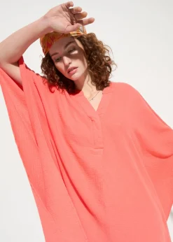 Sale Túnica de playa de muselina vaporosa Mujer Ropa De Playa|Vestidos