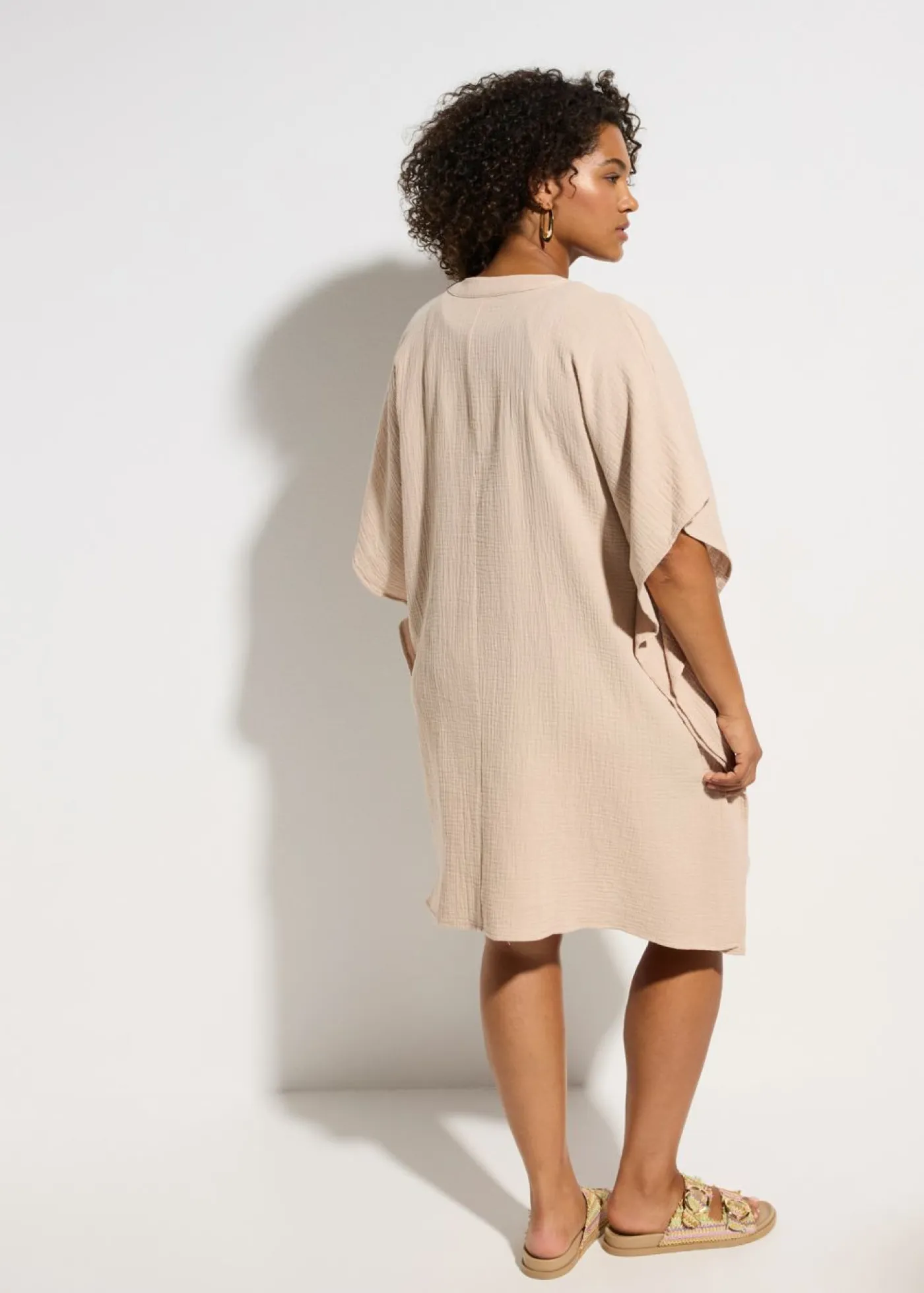 Túnica de playa de muselina vaporosa Mujer Ropa De Playa|Vestidos