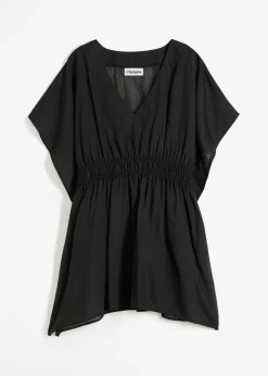 Outlet Túnica de playa transparente con escote en V Mujer Ropa De Playa|Camisas Y Blusas