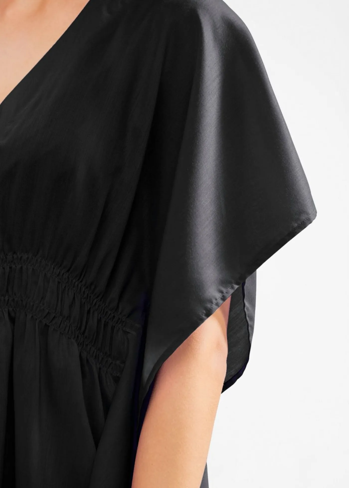 Outlet Túnica de playa transparente con escote en V Mujer Ropa De Playa|Camisas Y Blusas
