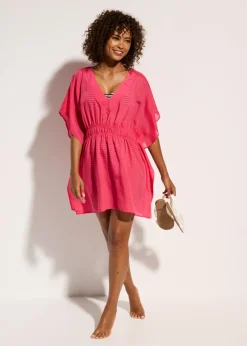 New Túnica de playa transparente con escote en V Mujer Ropa De Playa|Camisas Y Blusas