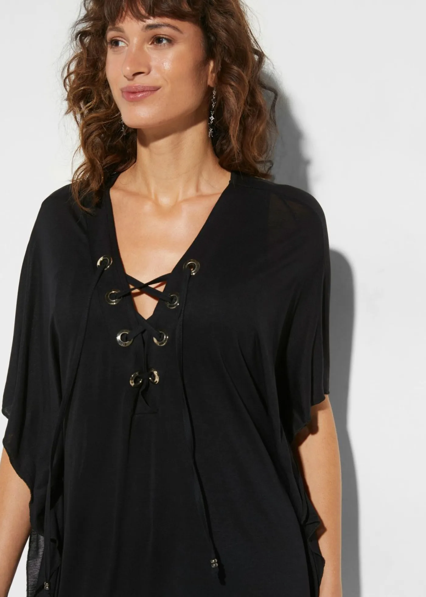 Clearance Túnica de playa transparente de viscosa Mujer Ropa De Playa|Vestidos
