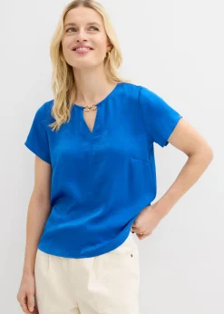 New Túnica de satén fino Mujer Camisas Y Blusas|Novedades