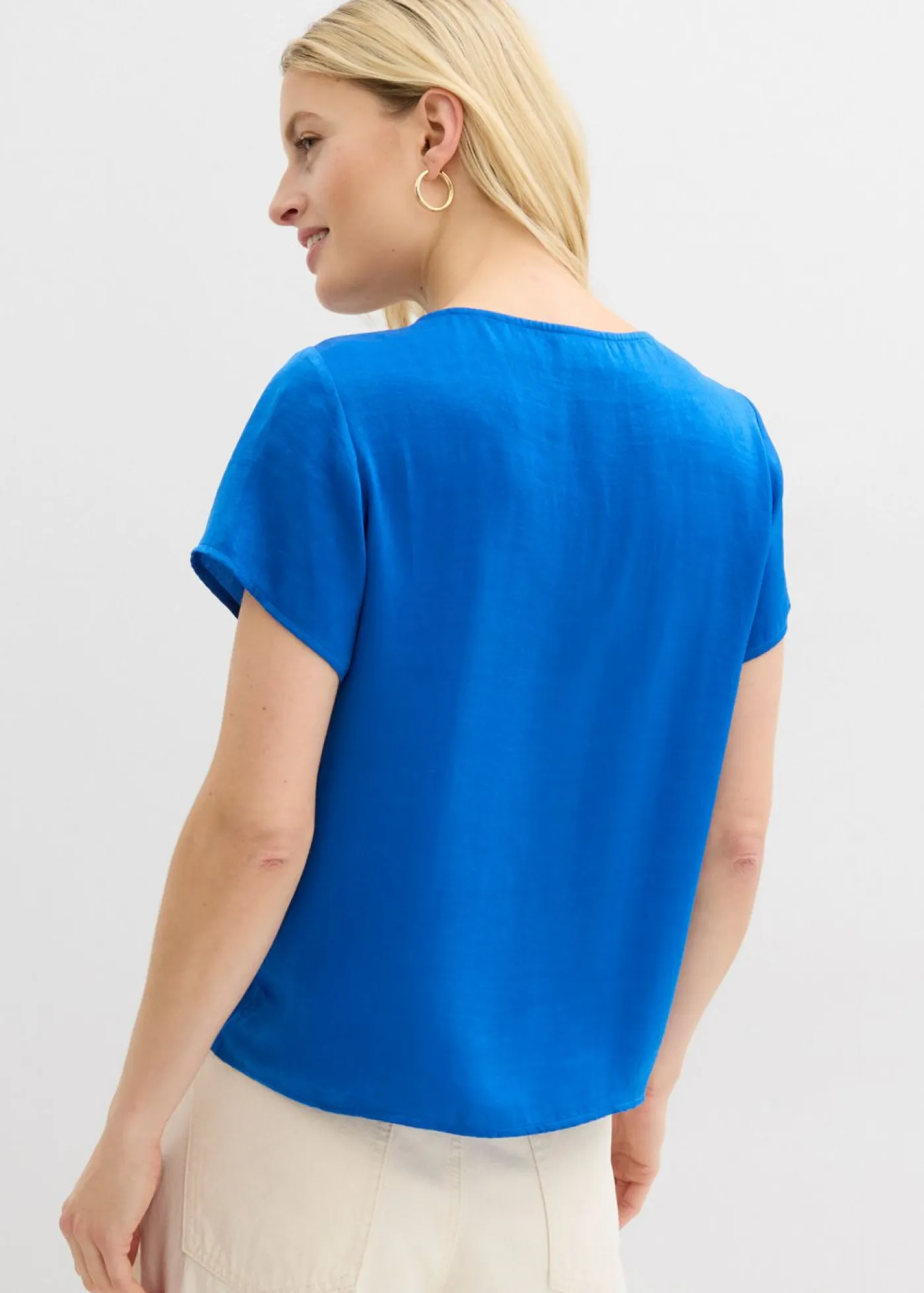 New Túnica de satén fino Mujer Camisas Y Blusas|Novedades