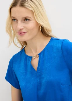 New Túnica de satén fino Mujer Camisas Y Blusas|Novedades