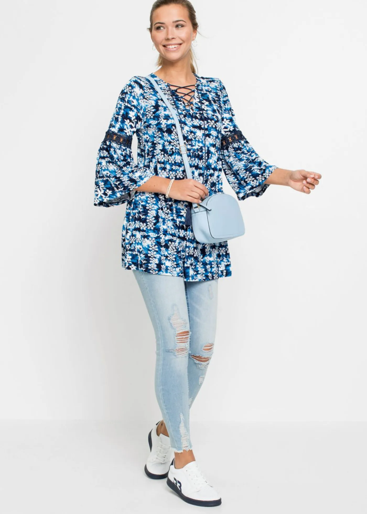 New Túnica de viscosa fluida Mujer Camisas Y Blusas