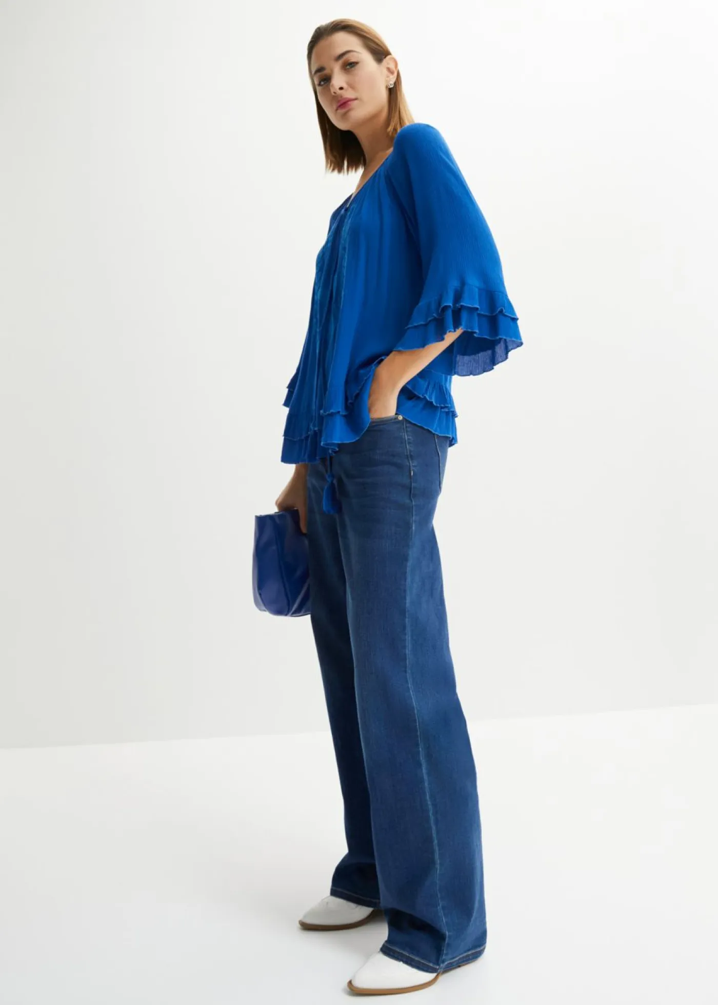 Online Túnica de viscosa suave Mujer Camisas Y Blusas