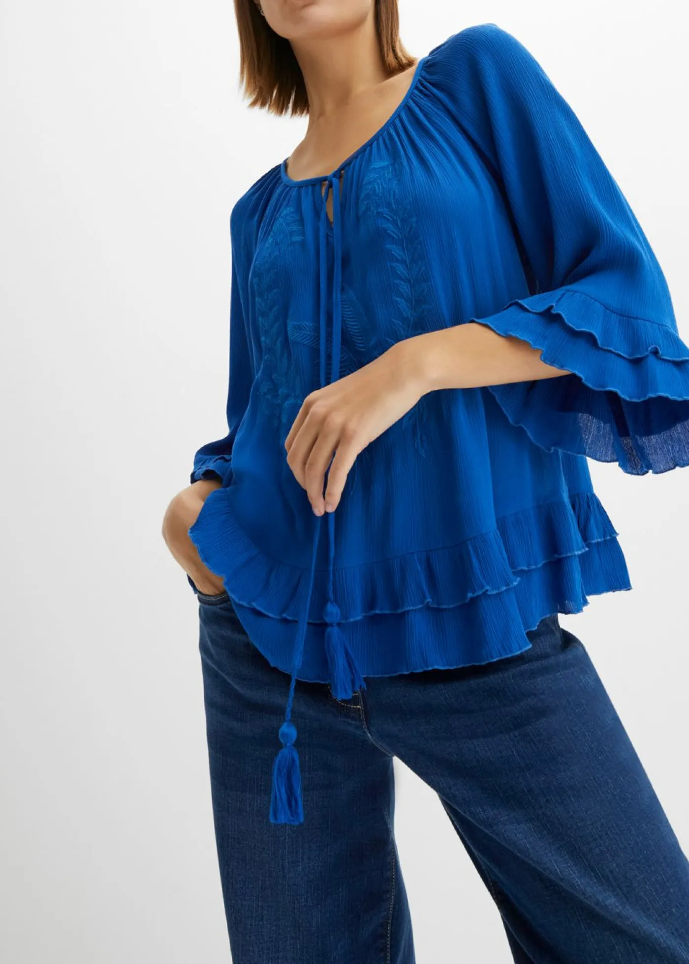 Online Túnica de viscosa suave Mujer Camisas Y Blusas