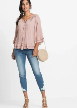 Túnica de viscosa suave Mujer Camisas Y Blusas