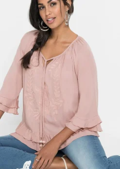 Túnica de viscosa suave Mujer Camisas Y Blusas
