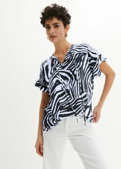 New Túnica holgada de viscosa Mujer Camisas Y Blusas