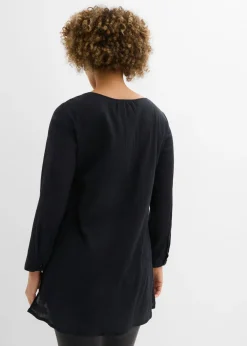 Clearance Túnica larga de algodón Mujer Camisas Y Blusas|Novedades