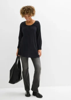 Clearance Túnica larga de algodón Mujer Camisas Y Blusas|Novedades