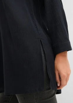 Clearance Túnica larga de algodón Mujer Camisas Y Blusas|Novedades