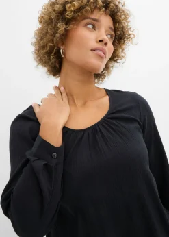 Clearance Túnica larga de algodón Mujer Camisas Y Blusas|Novedades