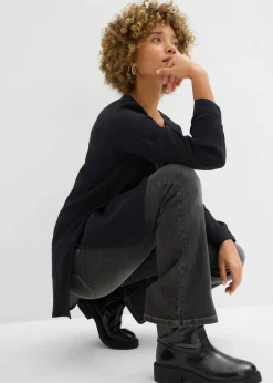 Clearance Túnica larga de algodón Mujer Camisas Y Blusas|Novedades