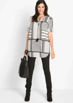 Best Túnica larga de algodón puro Mujer Camisas Y Blusas