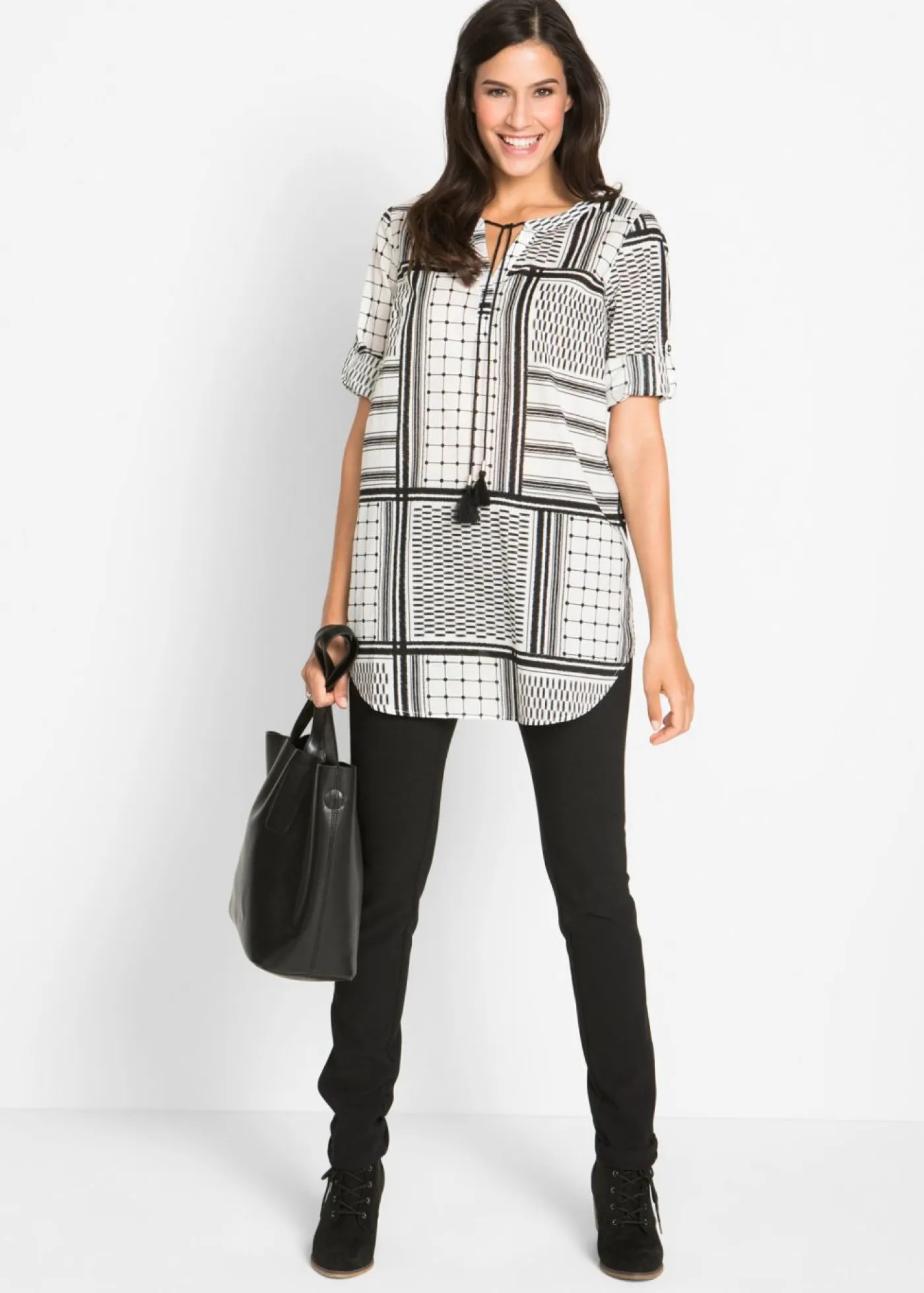 Best Túnica larga de algodón puro Mujer Camisas Y Blusas