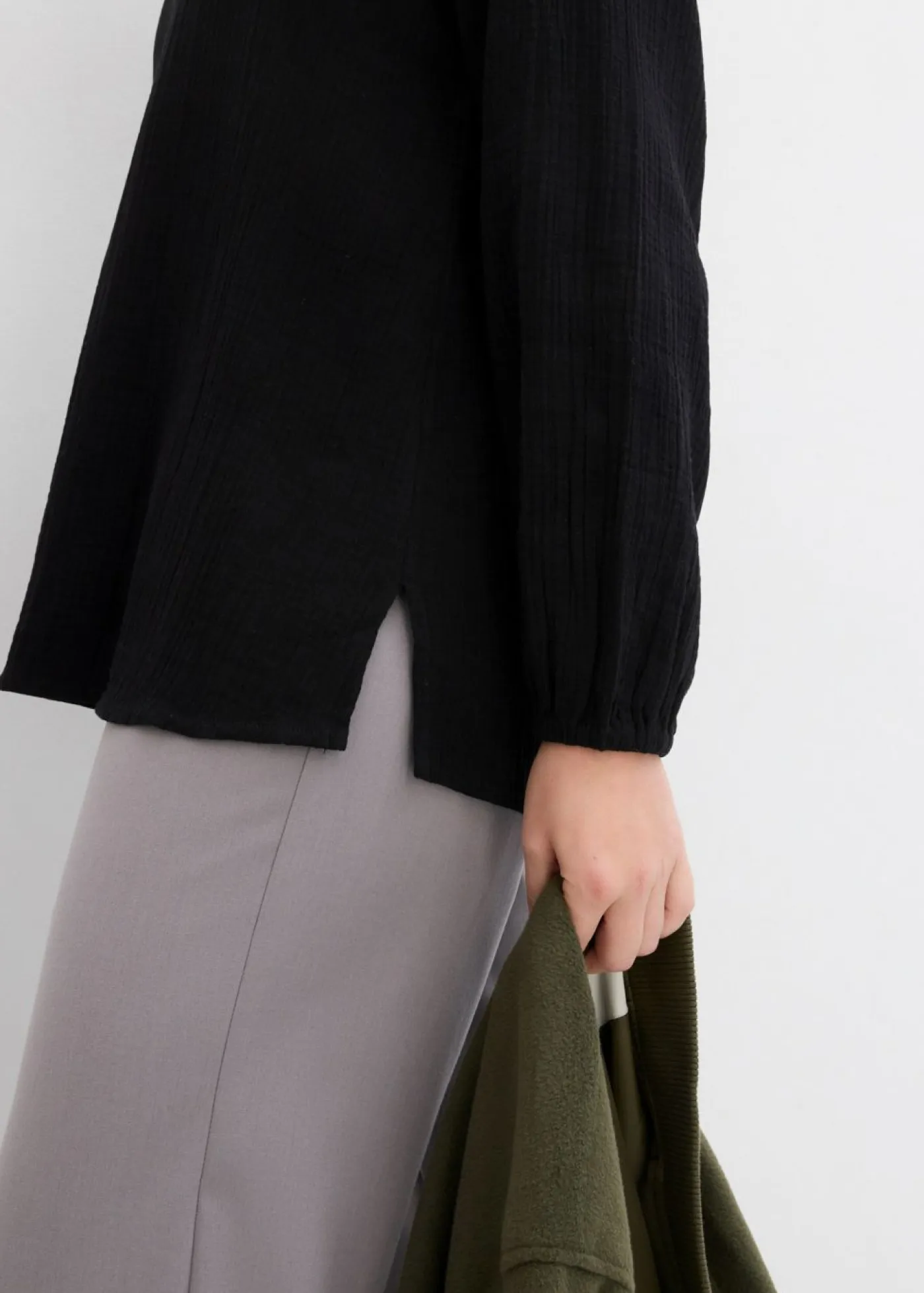 Hot Túnica larga de muselina Mujer Camisas Y Blusas