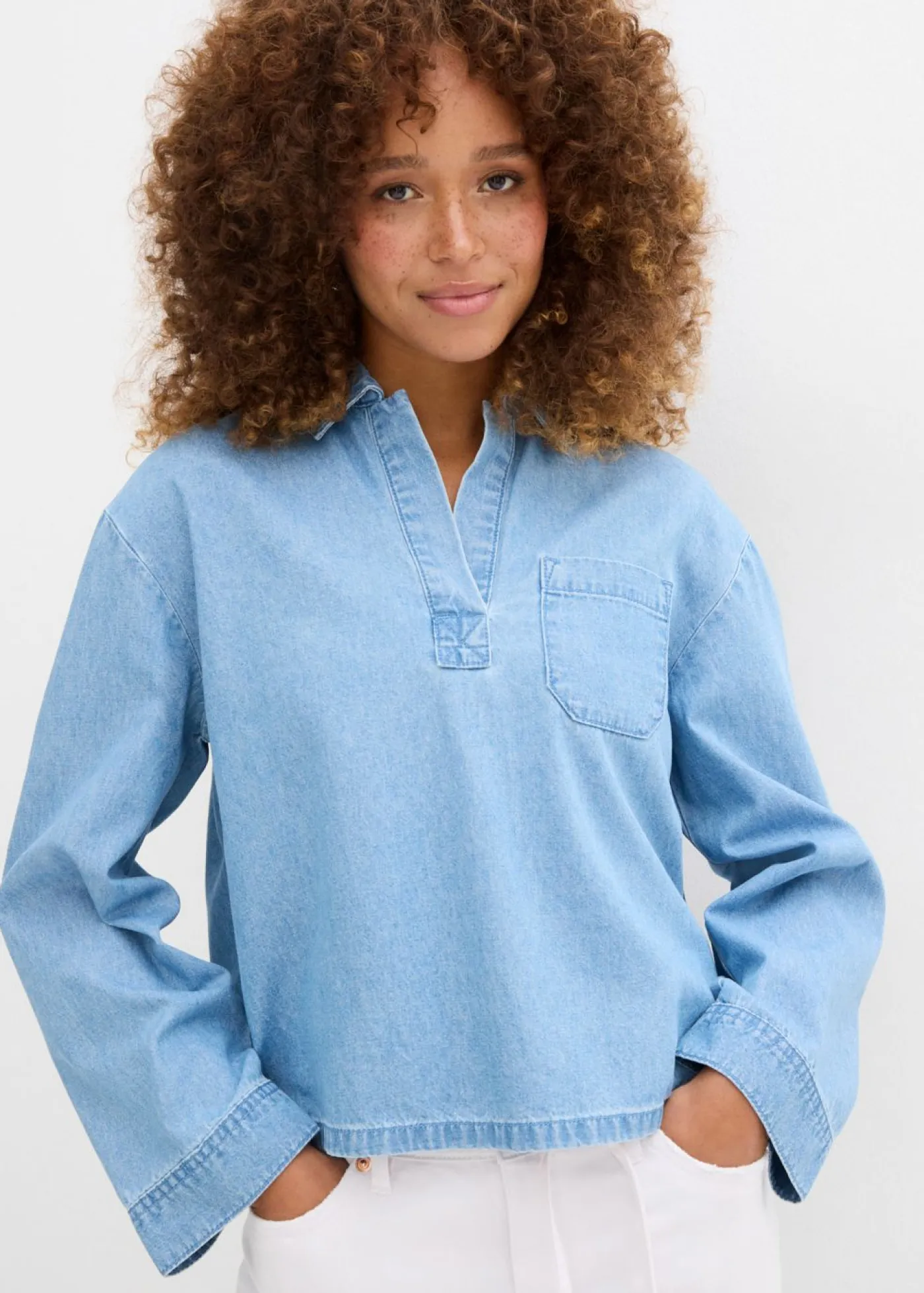 Online Túnica vaquera Mujer Camisas Y Blusas