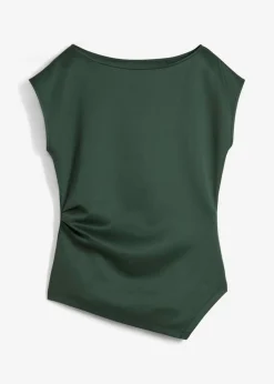 Best Top asimétrico de cómodo tejido de neopreno Mujer Esenciales|Camisetas