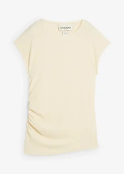 Clearance Top asimétrico de crepé ligero Mujer Camisetas