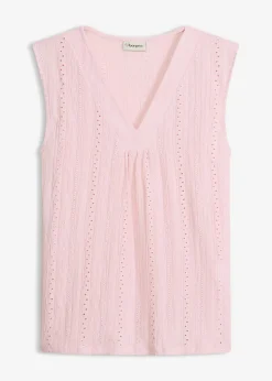 Hot Top con bordado calado Mujer Camisetas|Novedades