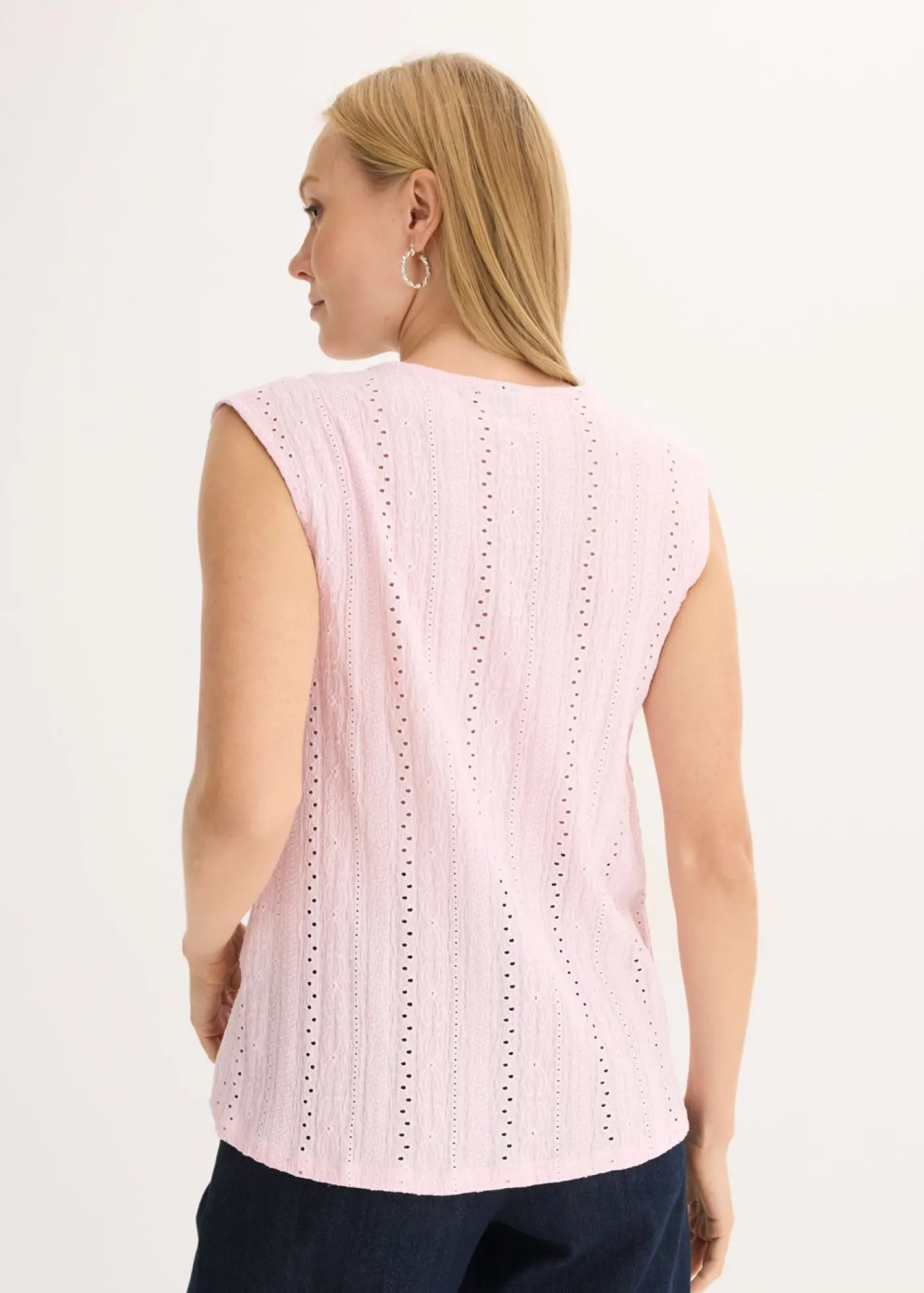 Hot Top con bordado calado Mujer Camisetas|Novedades