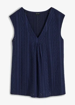 Sale Top con bordado calado Mujer Camisetas|Novedades
