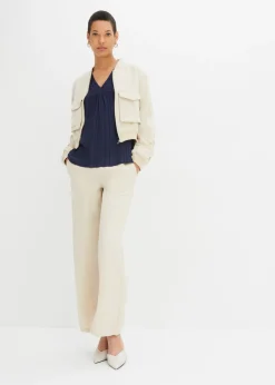 Sale Top con bordado calado Mujer Camisetas|Novedades
