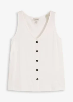 New Top con botones Mujer Camisetas
