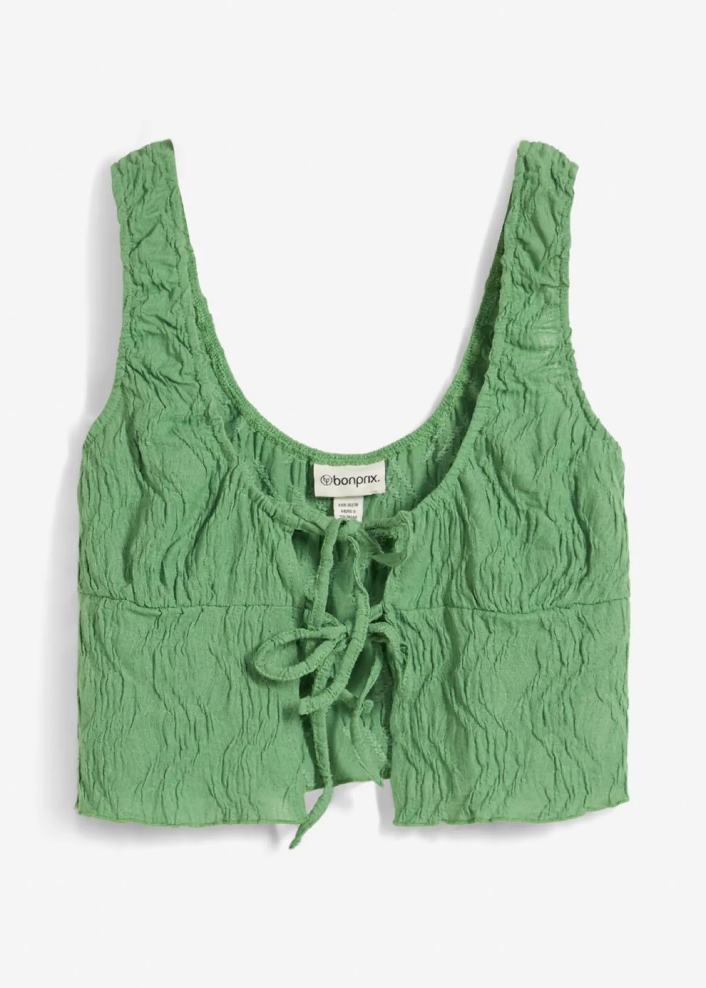 Online Top con cordones de aspecto estructurado Mujer Camisetas