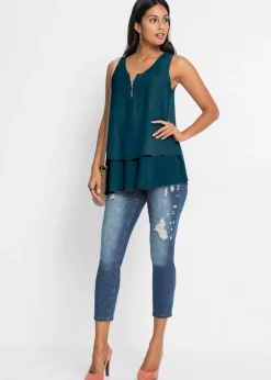 Discount Top con cremallera Mujer Camisas Y Blusas|Camisetas