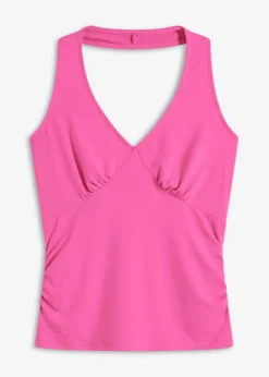 Online Top con cuello halter y escote pronunciado Mujer Camisetas