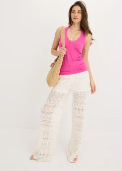 Online Top con cuello halter y escote pronunciado Mujer Camisetas