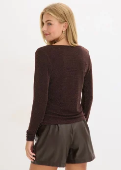 Hot Top con escote cascada Mujer Camisetas