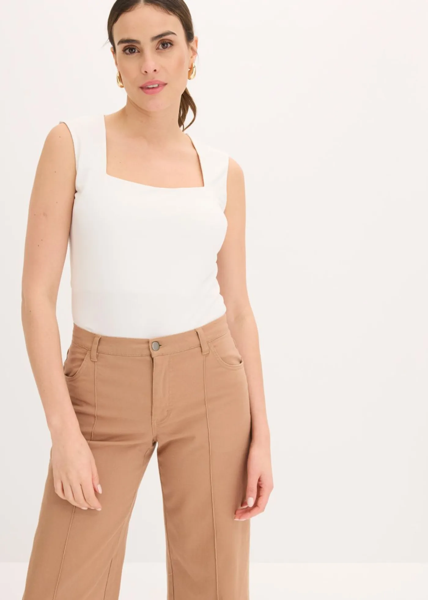Hot Top con escote cuadrado Mujer Camisetas