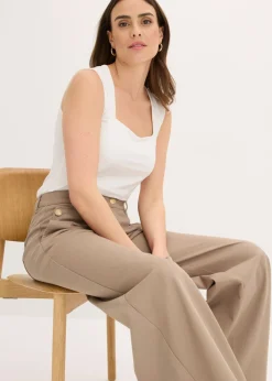 Hot Top con escote cuadrado Mujer Camisetas